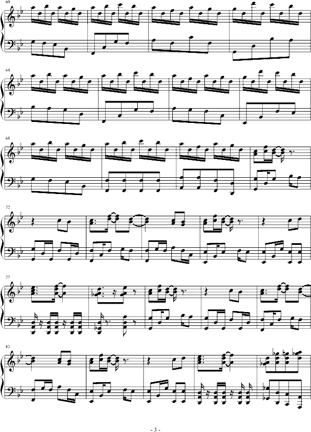 Castlevania - Bloody Tears钢琴曲谱（图3）