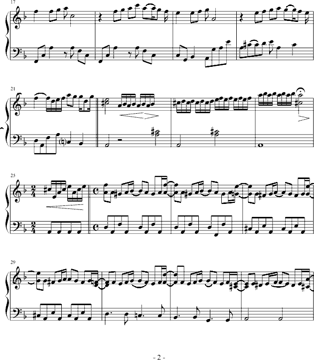 想象中的未婚妻钢琴曲谱（图2）
