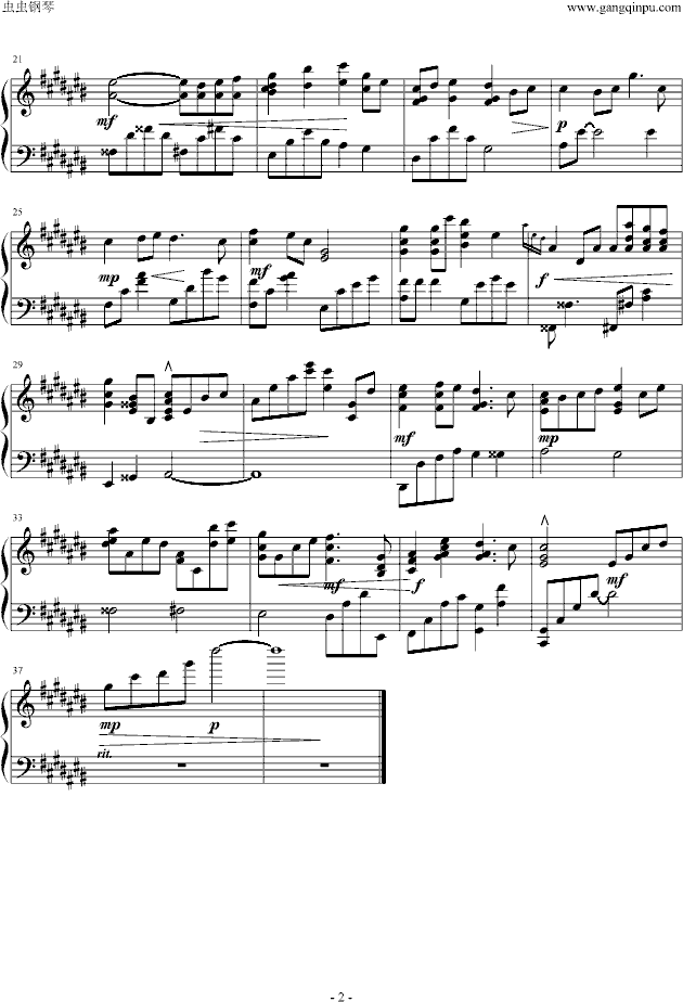 苍淡雪钢琴曲谱（图2）