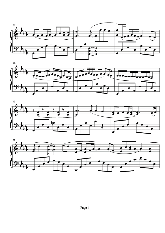 心底话钢琴曲谱（图4）