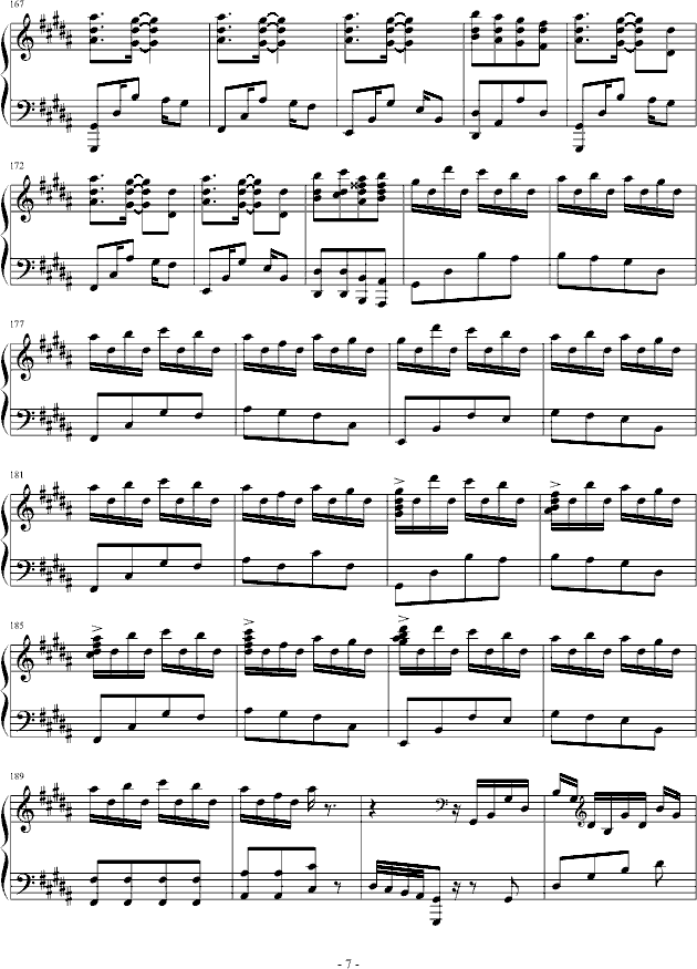 Castlevania - Bloody Tears钢琴曲谱（图7）