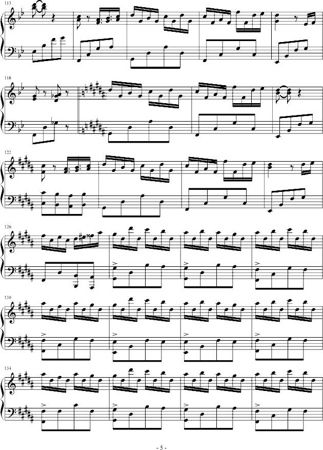 Castlevania - Bloody Tears钢琴曲谱（图5）