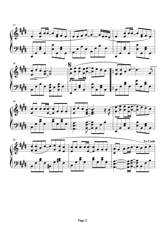 一击即中钢琴曲谱（图2）