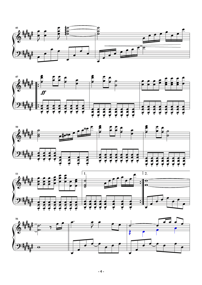 汤潮-狼爱上羊(演奏版)钢琴曲谱（图4）
