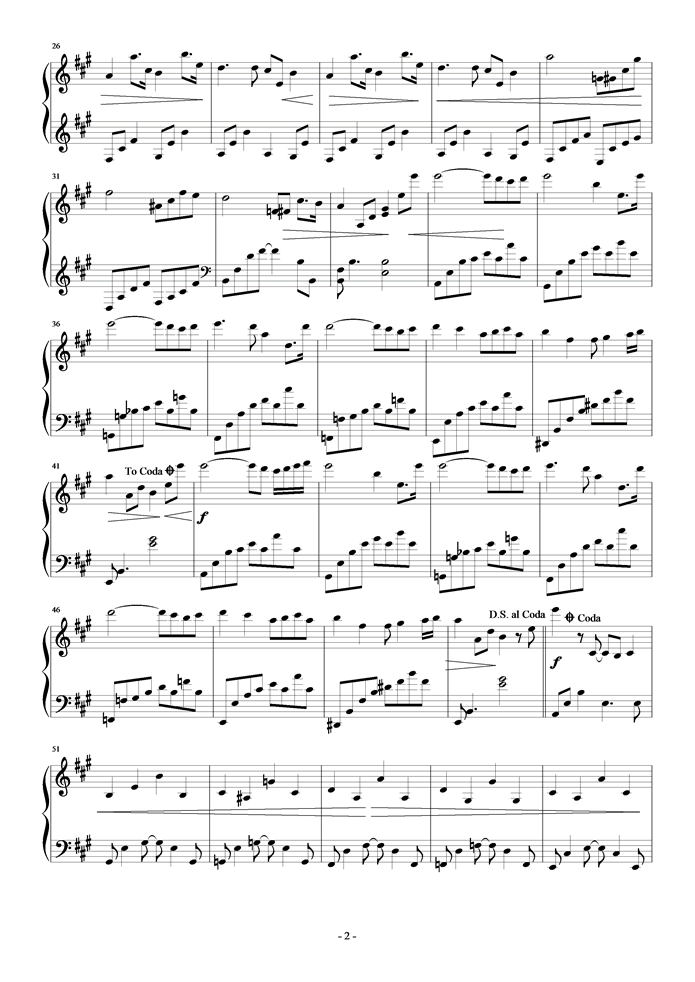 守候钢琴曲谱（图2）