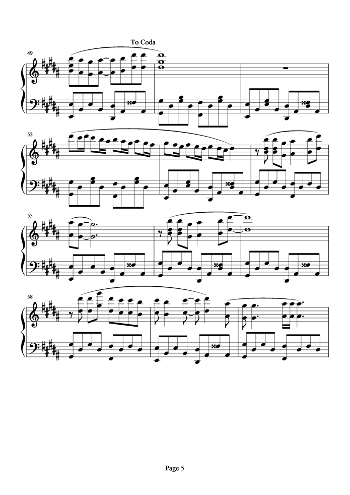 潜龙勿用钢琴曲谱（图5）