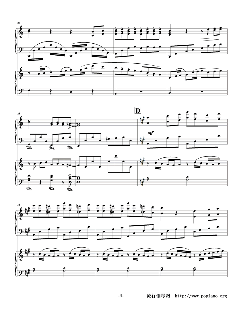 佳节钢琴曲谱（图4）