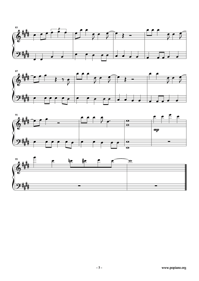 明爱暗恋补习社钢琴曲谱（图5）