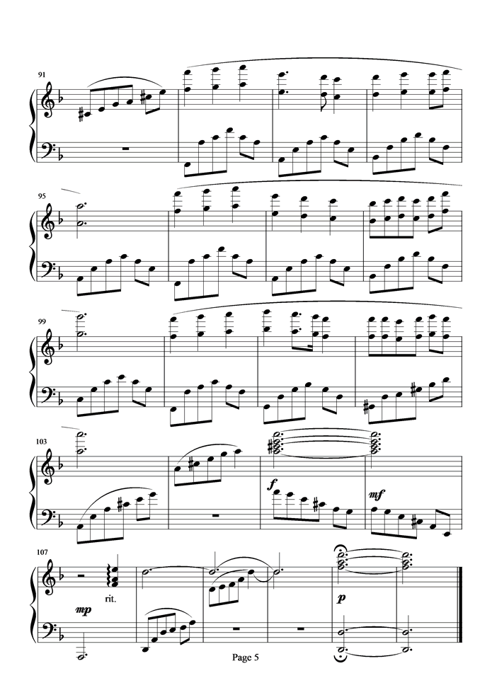 幸福相守钢琴曲谱（图5）