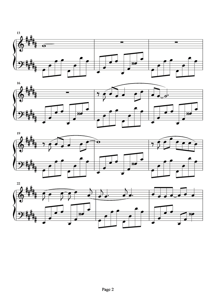 潜龙勿用钢琴曲谱（图2）