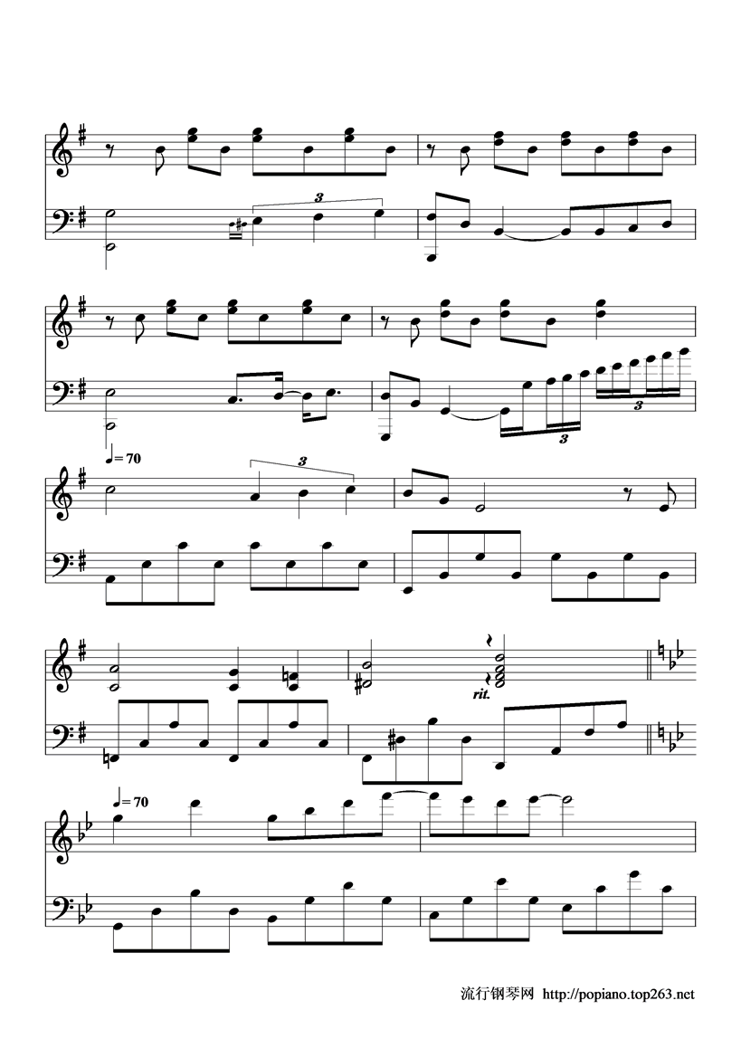 星空的旋律钢琴曲谱（图4）