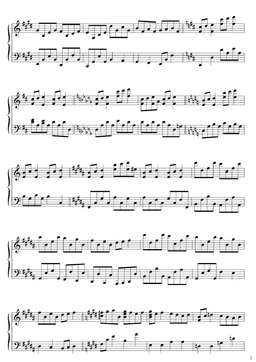 what beautiful stars钢琴曲谱（图2）