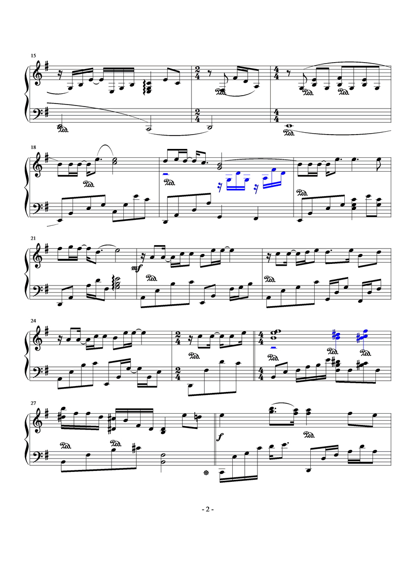 伤城秘密钢琴曲谱（图3）