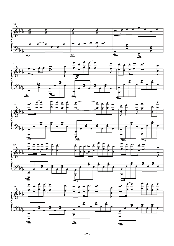 你对我的好钢琴曲谱（图2）