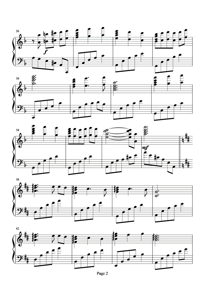 幸福相守钢琴曲谱（图2）