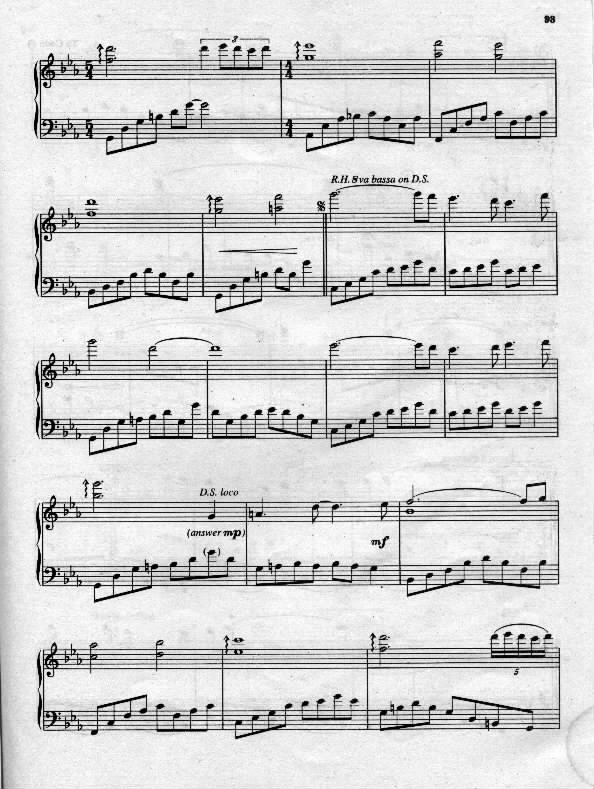 一个男人的梦钢琴曲谱（图2）