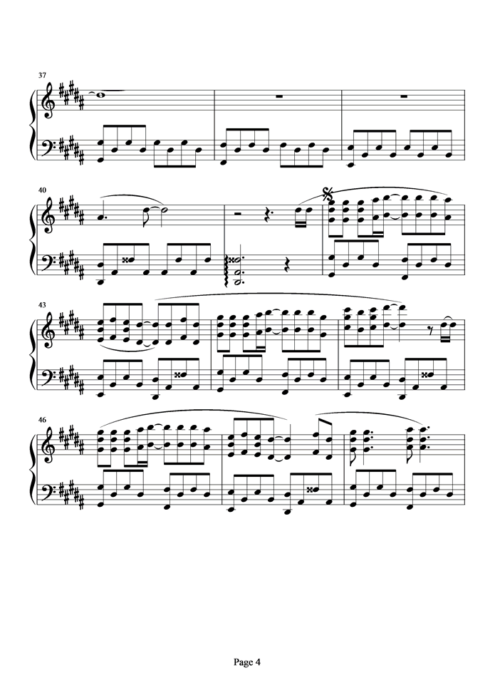 潜龙勿用钢琴曲谱（图4）