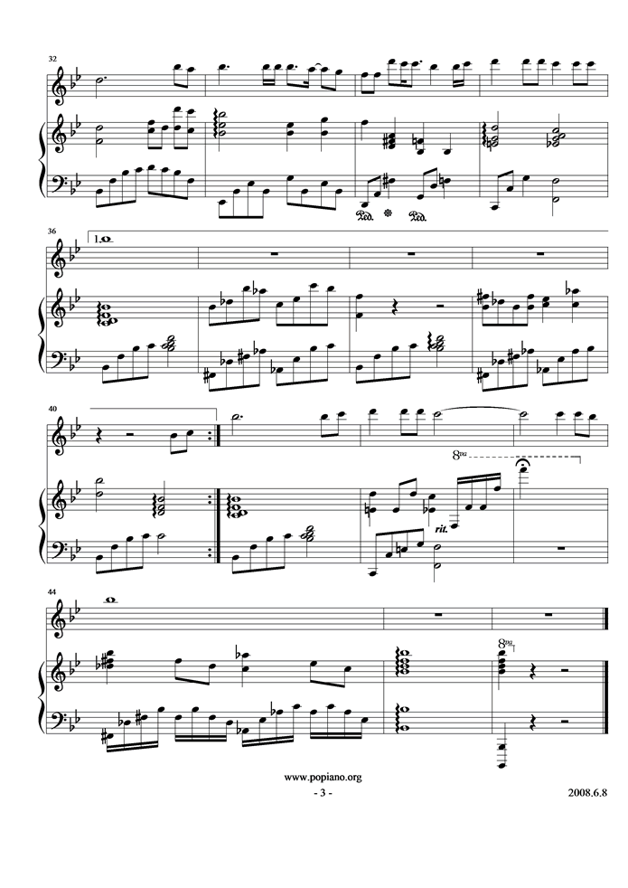 相信爱(简化版)钢琴曲谱（图3）