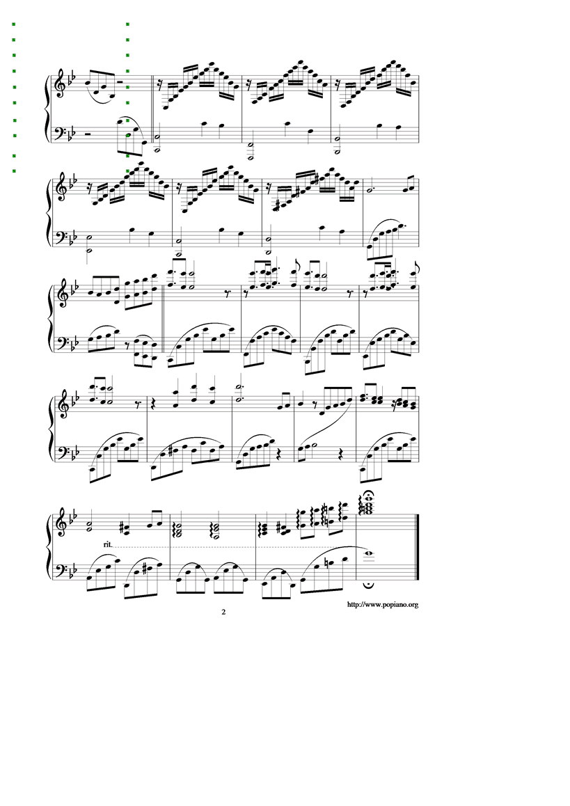 理察克莱德们钢琴曲谱（图2）