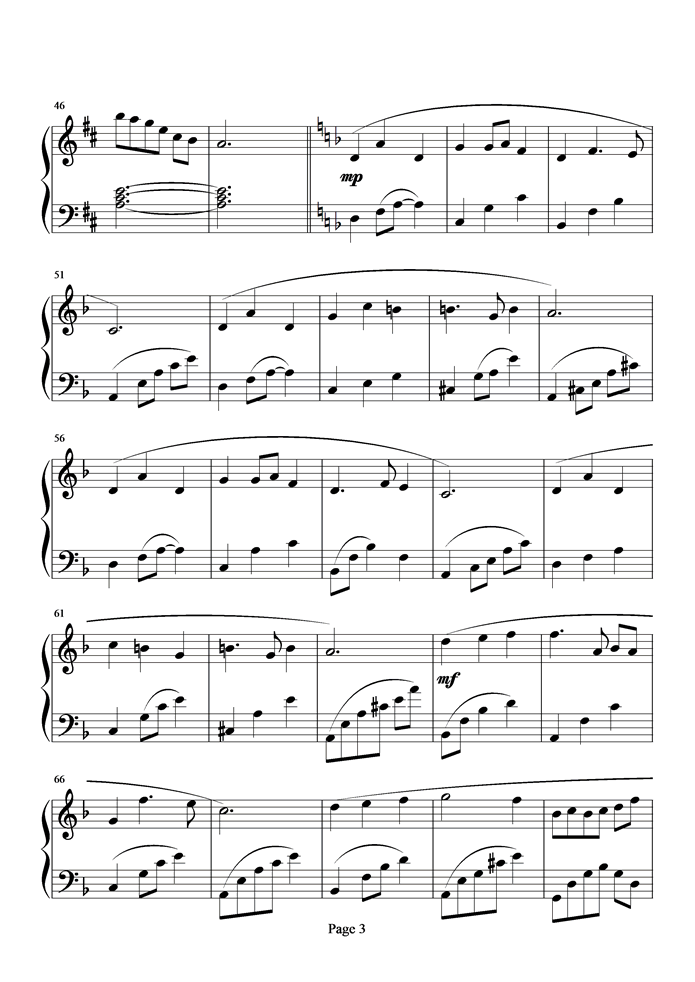 幸福相守钢琴曲谱（图3）
