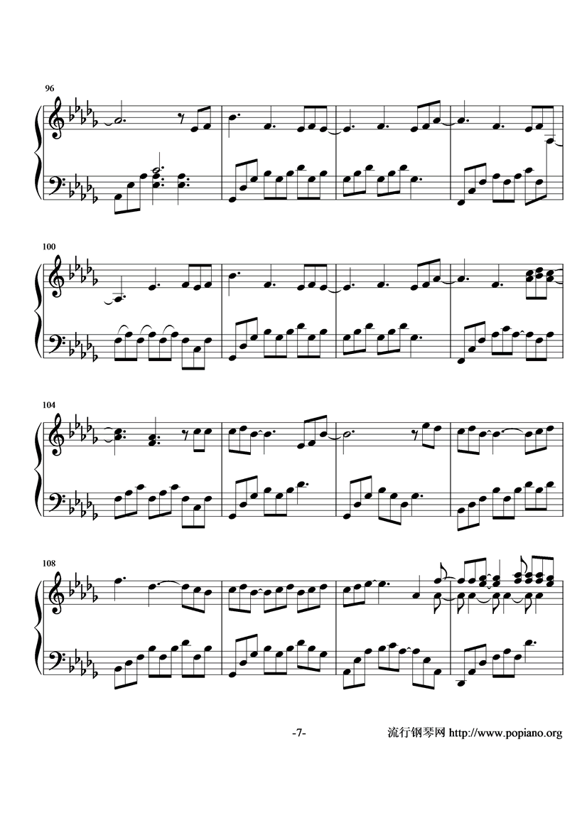 The End Of August钢琴曲谱（图7）