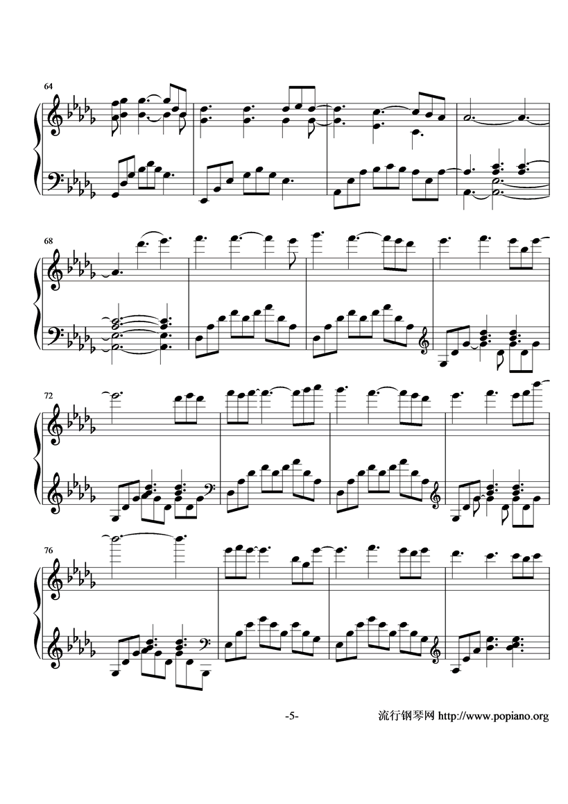 The End Of August钢琴曲谱（图5）