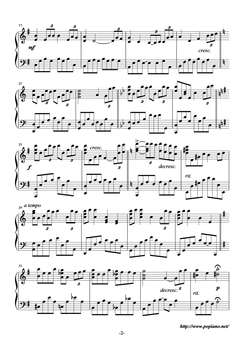 Falling钢琴曲谱（图2）