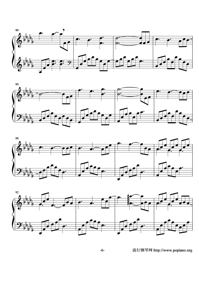 The End Of August钢琴曲谱（图6）