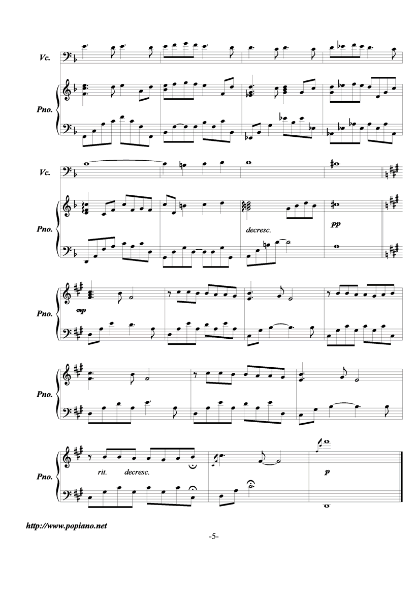 Passing By钢琴曲谱（图5）