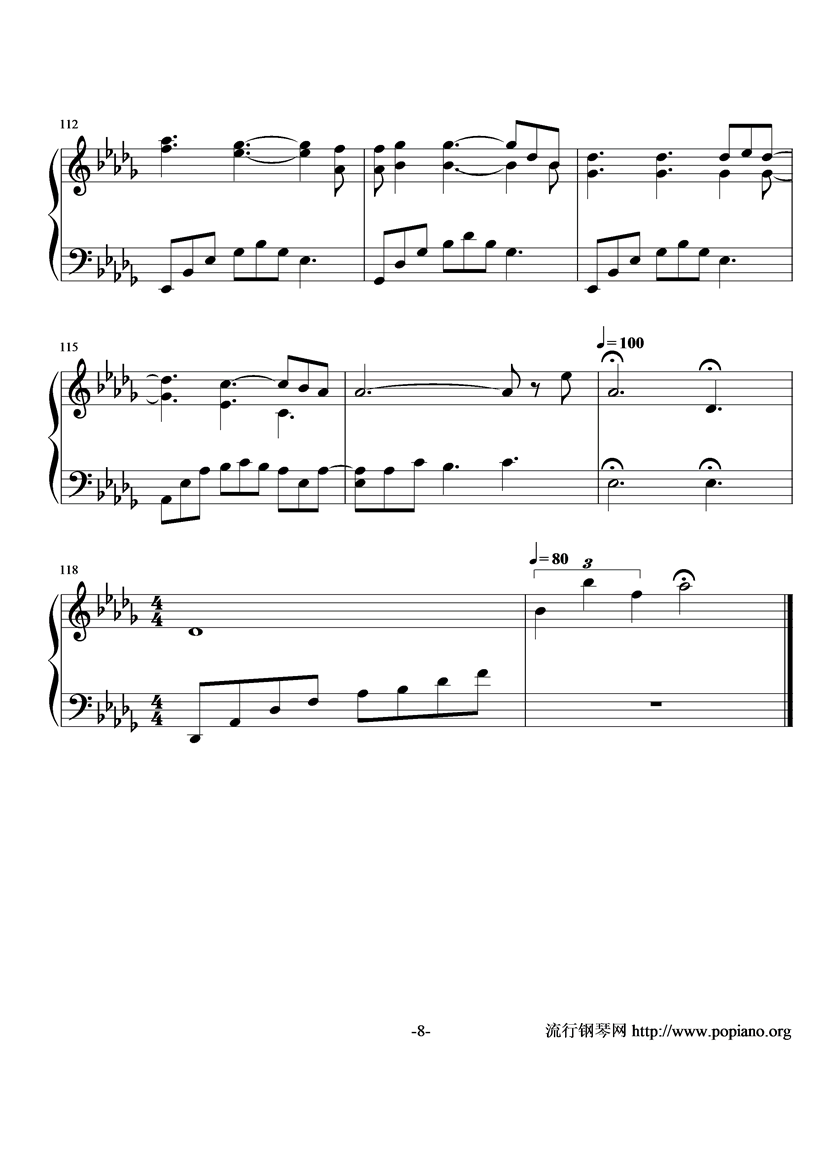The End Of August钢琴曲谱（图8）