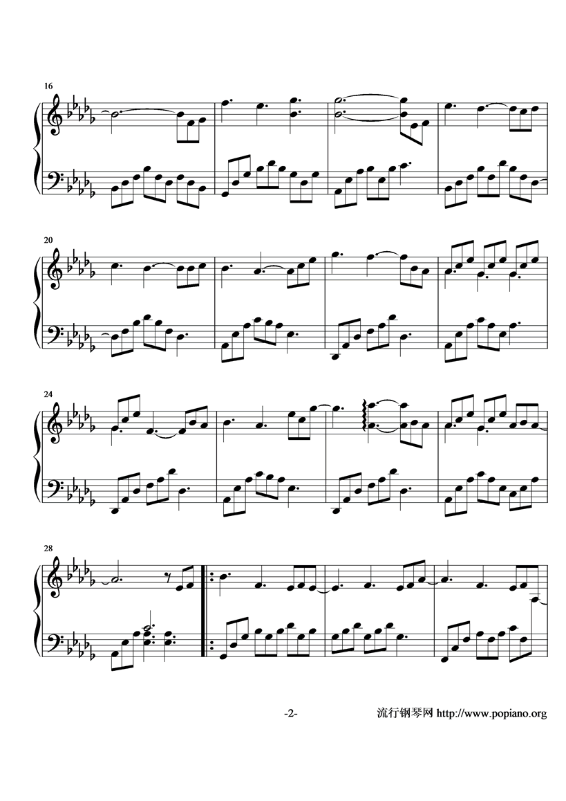 The End Of August钢琴曲谱（图2）