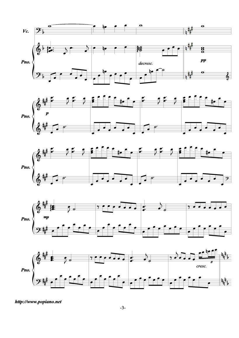 Passing By钢琴曲谱（图3）