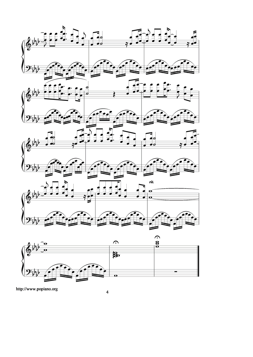 La Nuit Des Adieux道別之夜钢琴曲谱（图4）