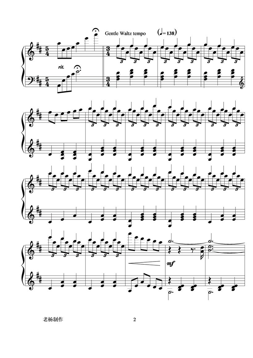 激情飞跃钢琴曲谱（图2）
