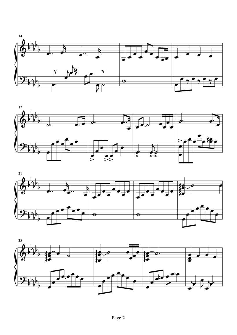 Daydream钢琴曲谱（图2）