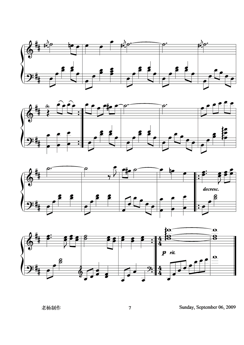 激情飞跃钢琴曲谱（图7）