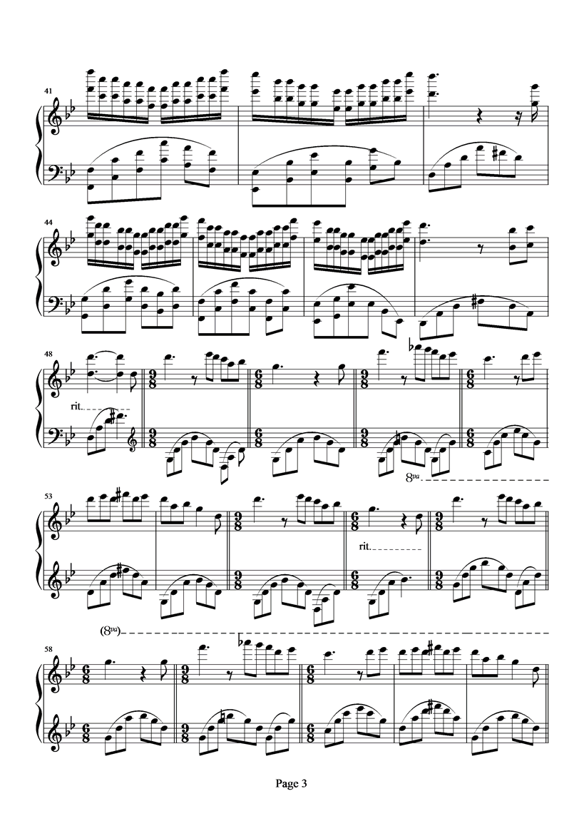 Les Fleurs Sauvage野花钢琴曲谱（图3）