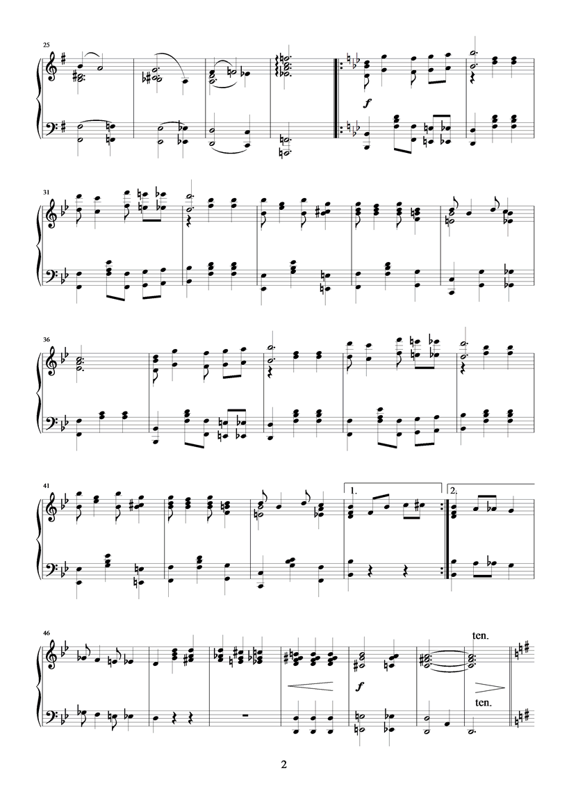 Bethena钢琴曲谱（图2）