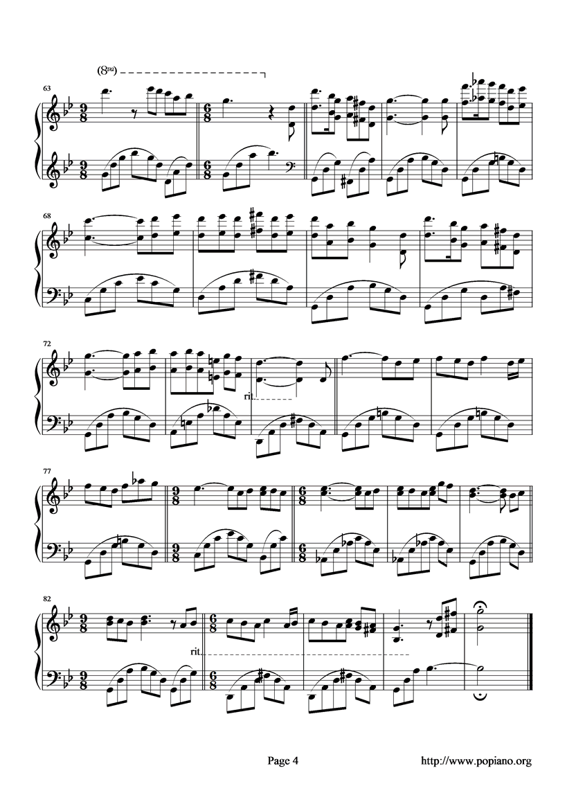 Les Fleurs Sauvage野花钢琴曲谱（图4）