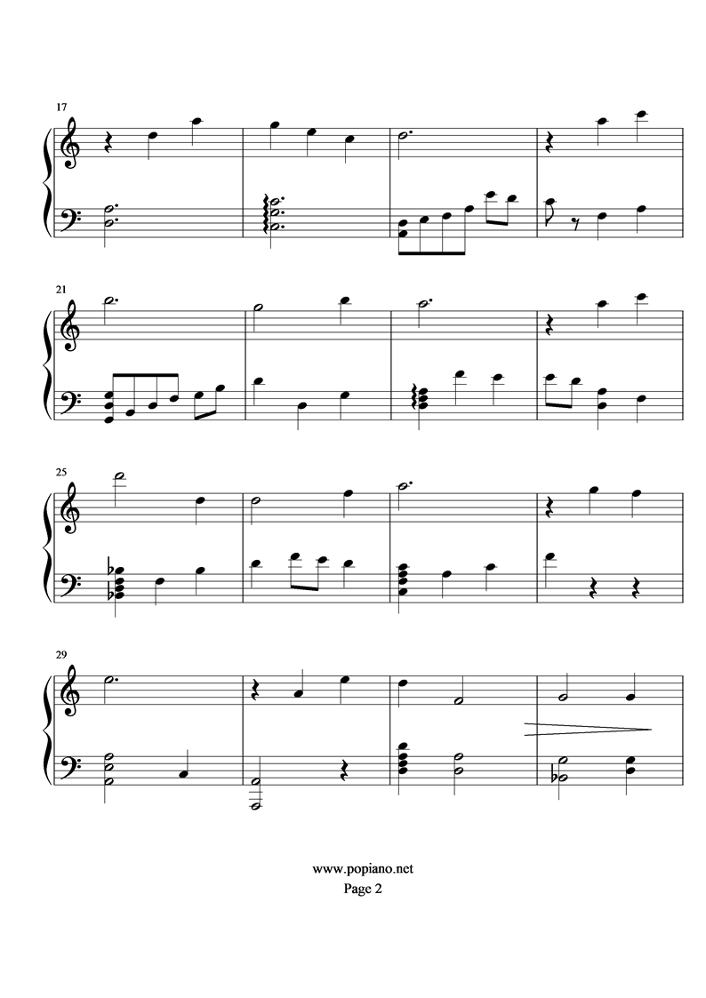 《圣斗士星矢》宙斯的主旋律钢琴曲谱（图2）