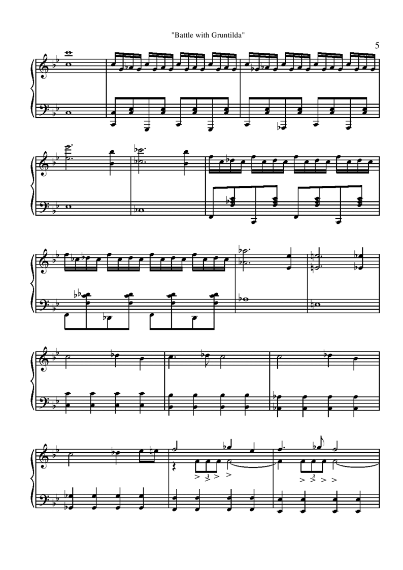 battle with gruntilda钢琴曲谱（图5）