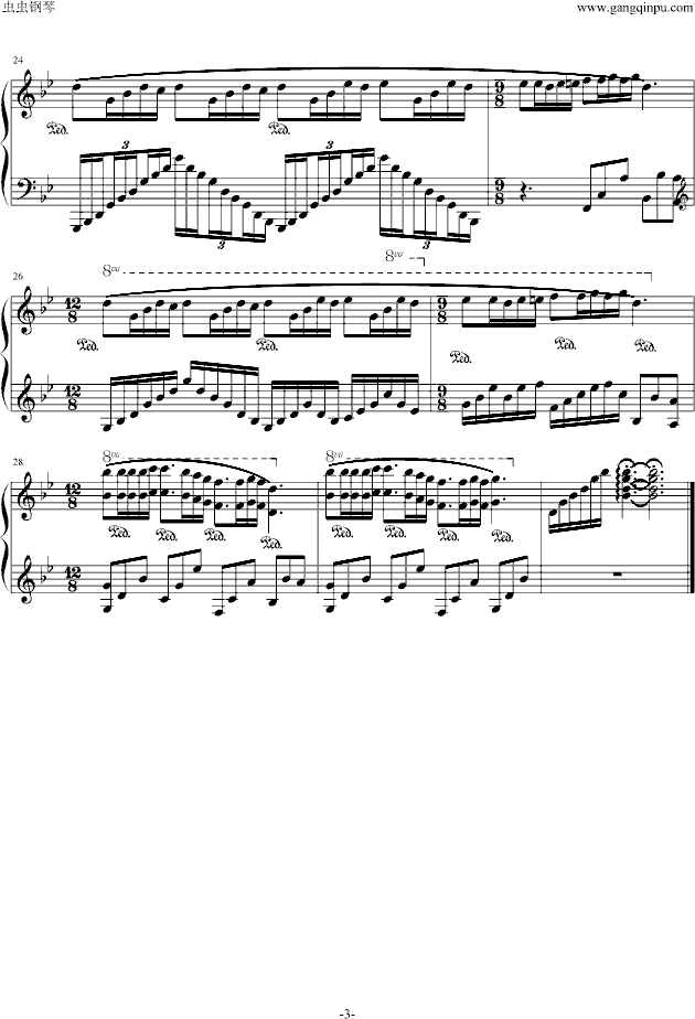 克莱德曼 梦中的婚礼钢琴曲谱（图3）