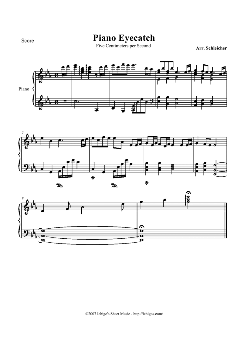 Piano eyecatch钢琴曲谱（图1）
