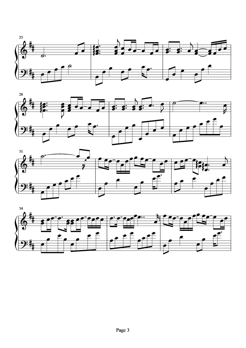 walking with you钢琴曲谱（图3）