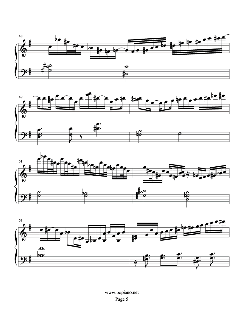 《圣斗士星矢》天马梦想钢琴曲谱（图5）