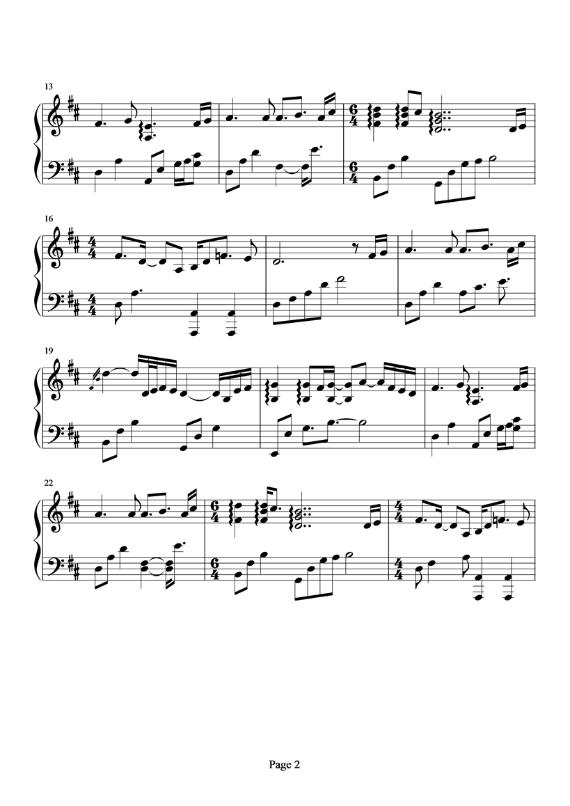 walking with you钢琴曲谱（图2）