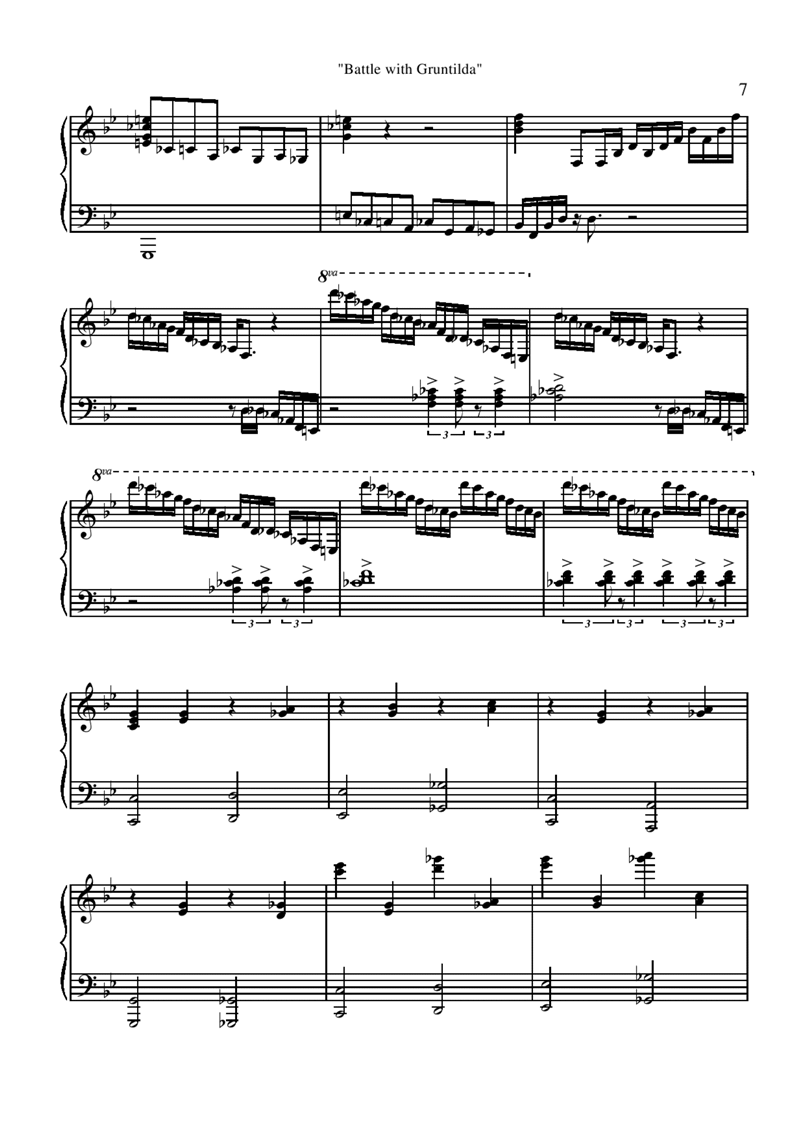 battle with gruntilda钢琴曲谱（图7）