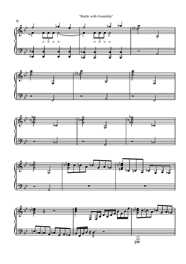 battle with gruntilda钢琴曲谱（图6）