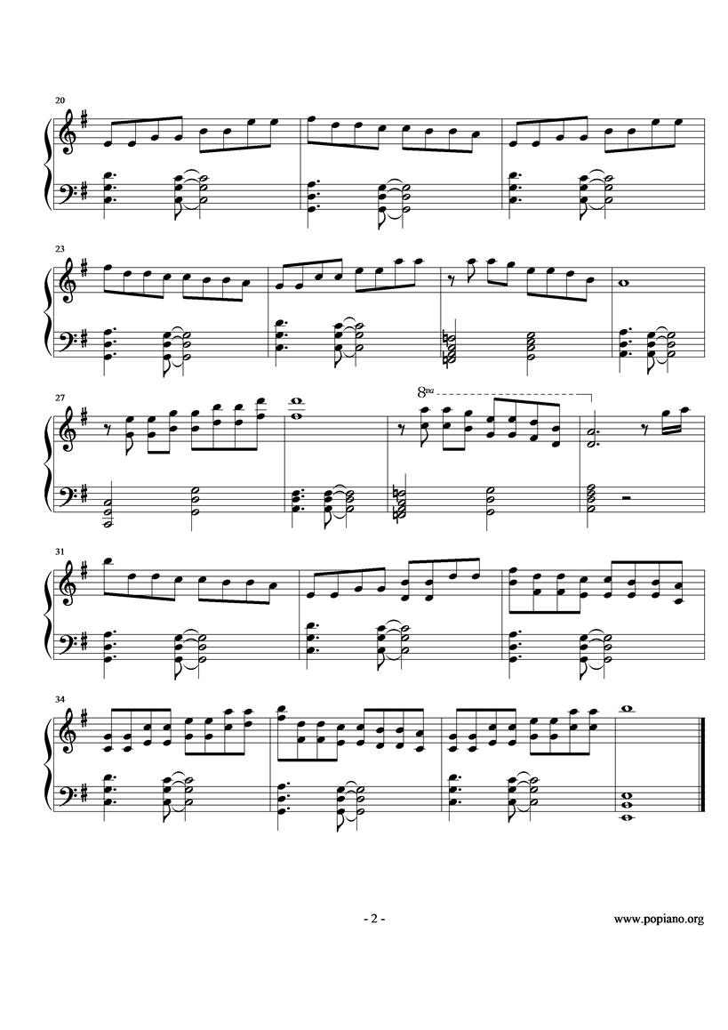 Twilight钢琴曲谱（图2）