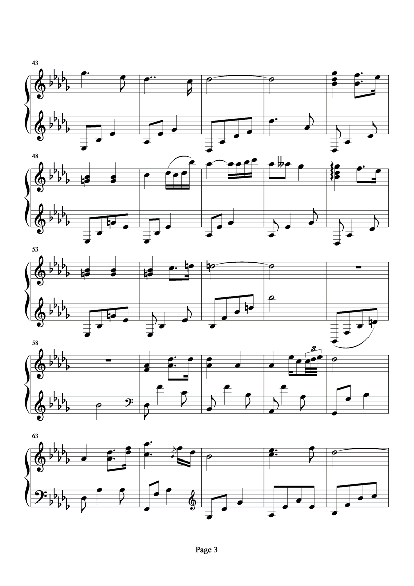wedding钢琴曲谱（图3）